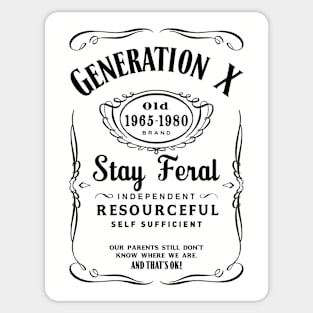 Gen X Stay Feral Sticker
